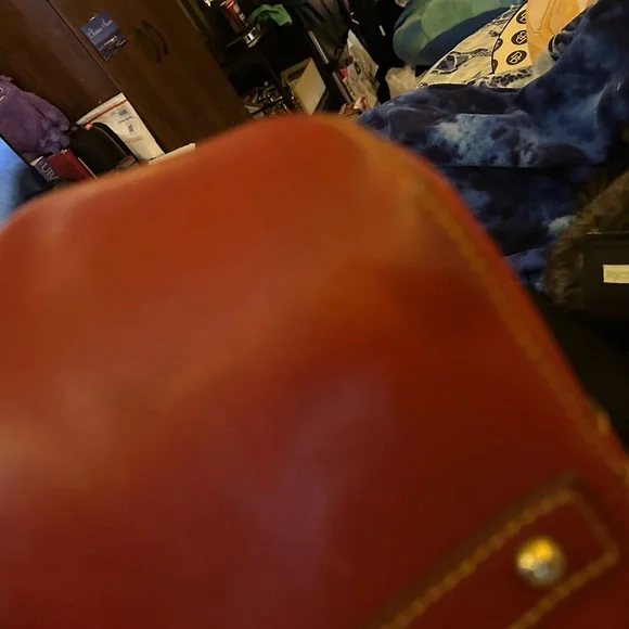 Dooney Bourke Florentine Leather Satchel Handbag Red - Picture 5 of 16